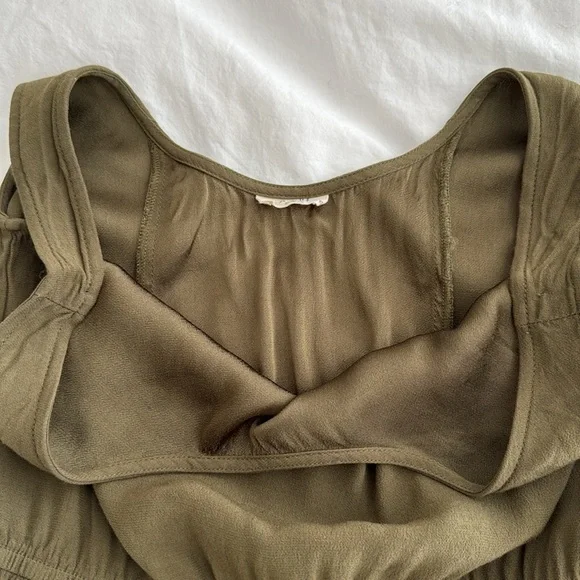 Olive Green Sleeveless Sun Dress - Picture 6 of 6